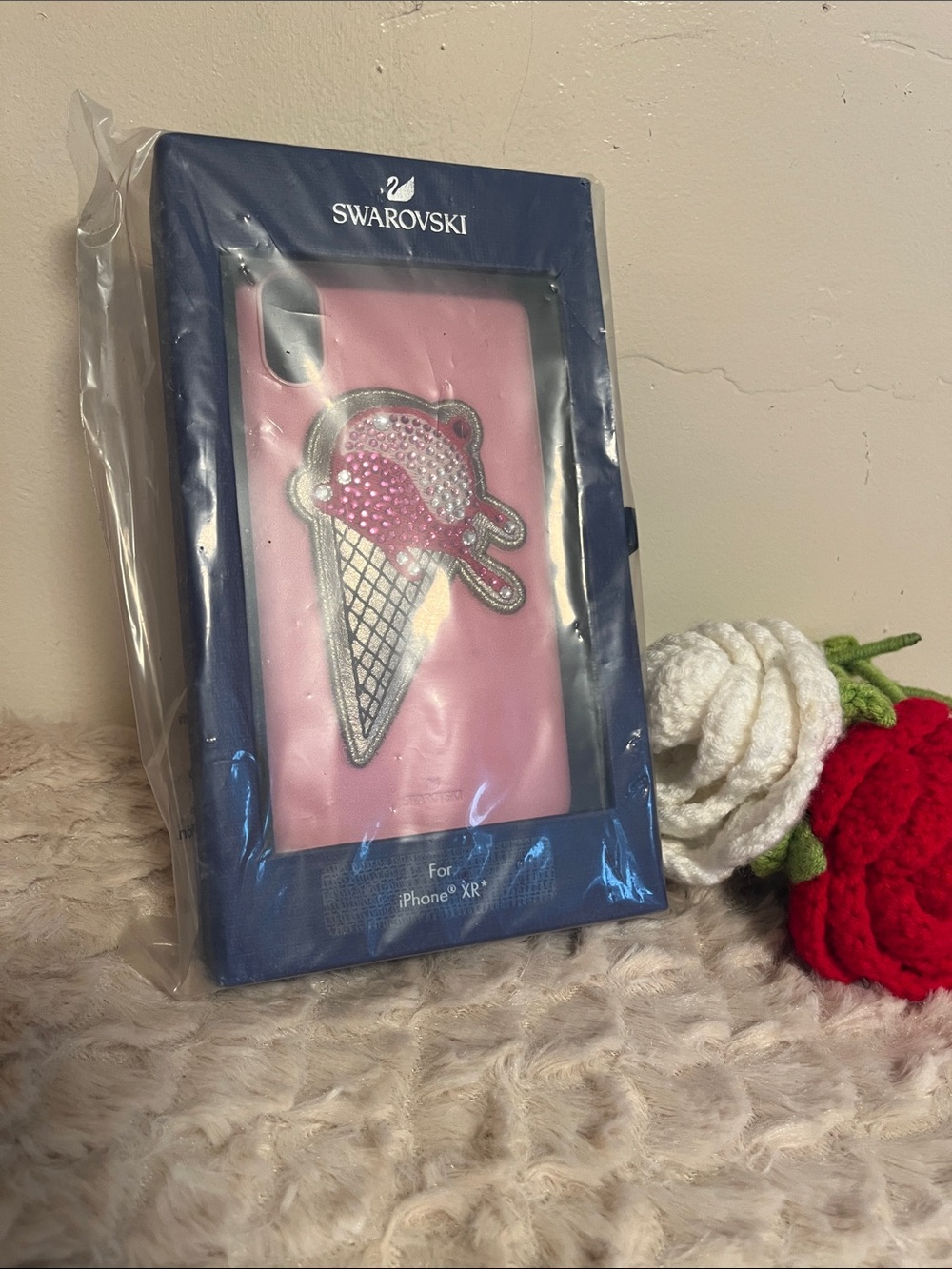 nwt Swarovski Crystal Ice Cream Motif iPhone XR Case